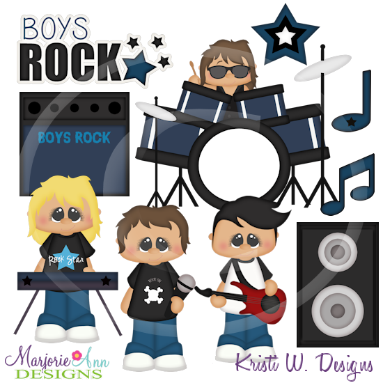 When I Grow Up~Rock Star Boys Exclusive Cutting Files + Clipart - Click Image to Close